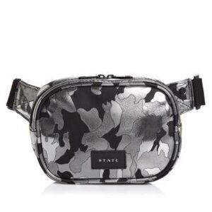 STATE Crosby metallic CAMO BELT BAG Fanny pack preowned like new